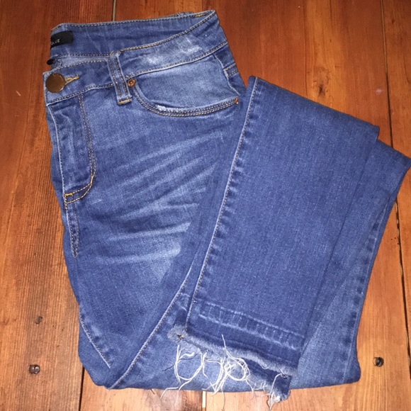 STS Blue Denim - STS distressed hem skinny jean